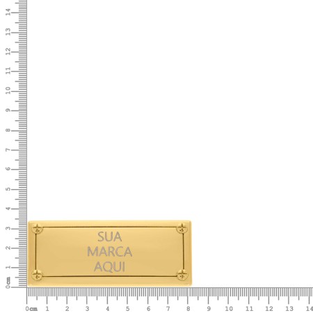 Placa Personalizada Ouro com Parafuso 82mm