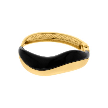 Bracelete Orgânico Dourado com Preto 70mm
