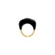 Maxi Anel Dourado com Acrílico em Preto N° 21