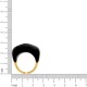 Maxi Anel Dourado com Acrílico em Preto N° 21