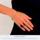 Bracelete Dourado Liso 73mm