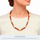 Pingente Funcional Dourado com Acrílico Marrom 44mm