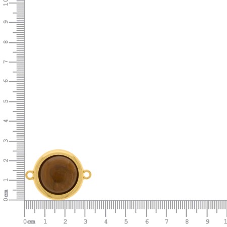 Pingente Ouro com Caramelo Mesclado 34mm