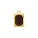 Pingente Boas Energias Ouro com Resina Marrom 21mm