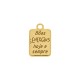Pingente Boas Energias Ouro com Resina Marrom 21mm
