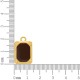 Pingente Boas Energias Ouro com Resina Marrom 21mm