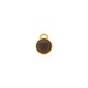 Pingente Redondo Ouro com Pedra Marrom 10mm