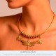 Pingente Libélula Dourado 50mm