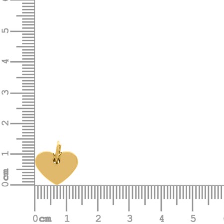 Pingente Coração Dourado 11mm