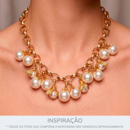 Pingente Ouro com Pérola 19mm