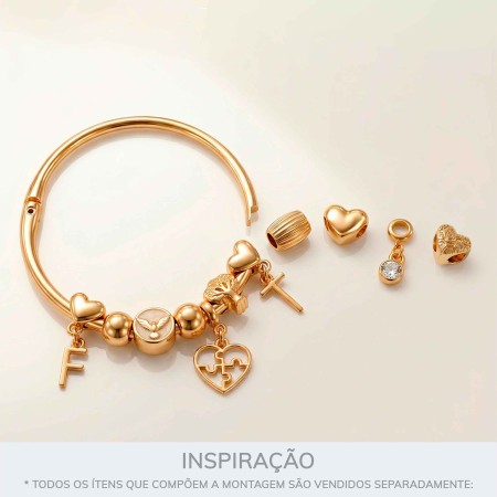 Base para Pulseira Redonda Ouro 72mm