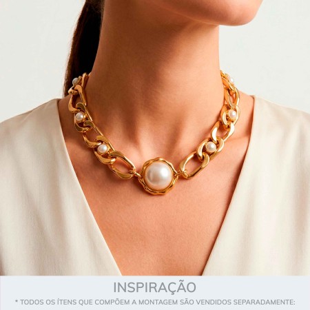 Pingente Ouro com Pérola 26mm
