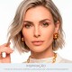 Brinco de Esfera Ouro com Caramelo Mesclado 26mm