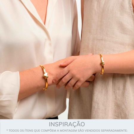 Pulseira Coração G Ouro 69mm