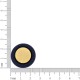 Brinco de Esfera Ouro com Azul Marinho 26mm
