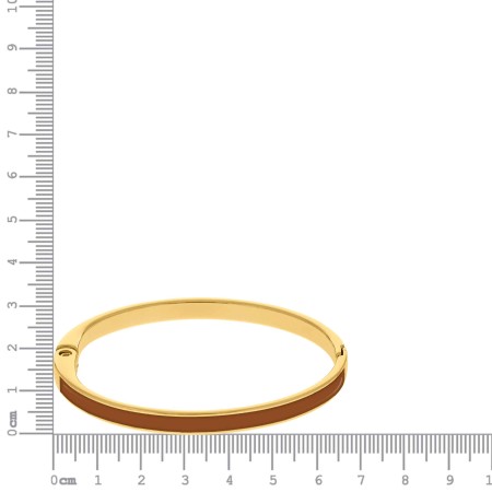Bracelete Fino Dourado com Caramelo 67mm