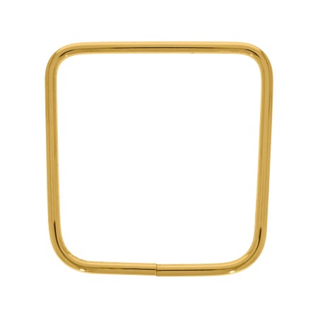 Alça para Bolsa Quadrada em Arame de Aço Dourada 100mm