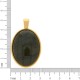 Pingente Medalha Oval Ouro com Verde Militar 52mm