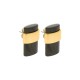 Brinco Acrílico Verde Militar com Dourado 25mm