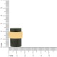Brinco Acrílico Verde Militar com Dourado 25mm