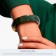 Bracelete Acrílico Verde Militar com Dourado 80mm