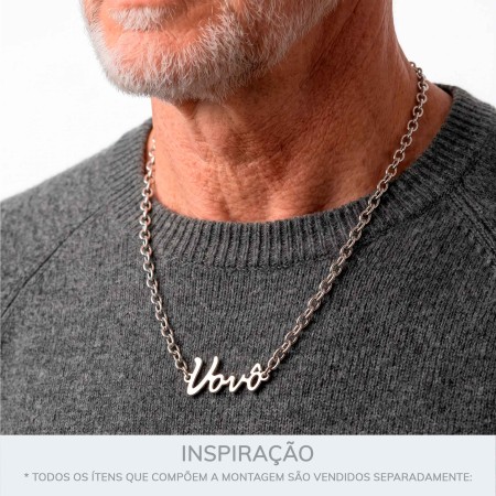 Pingente Vovô Níquel 38mm