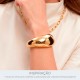 Bracelete Dourado Orgânico 76mm
