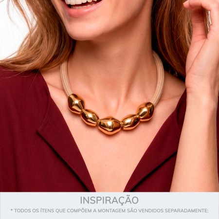 Passador Orgânico Dourado 22mm