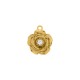 Pingente Flor com Cristal e Mensagem Apaixone-se Por Você Mesma Dourado 23mm