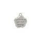 Pingente Flor com Cristal e Mensagem Apaixone-se Por Você Mesma Níquel com Strass 23mm
