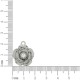 Pingente Flor com Cristal e Mensagem Apaixone-se Por Você Mesma Níquel com Strass 23mm