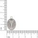 Pingente Medalha Nossa Senhora Medianeira Níquel 24mm
