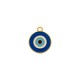 Pingente Olho Grego Ouro com Azul 20mm