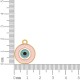 Pingente Olho Grego Ouro com Rosa Claro 20mm