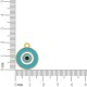 Pingente Olho Grego Ouro com Azul Claro 20mm