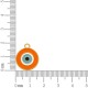 Pingente Olho Grego Ouro com Laranja 20mm