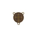 Entremeio Terço São Bento Ouro Velho 24mm