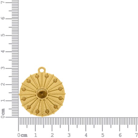 Pingente Medalha Preciosa Ouro sem Strass 32mm