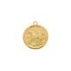 Pingente Medalha Cavalo Dourado 27mm