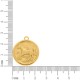 Pingente Medalha Cavalo Dourado 27mm