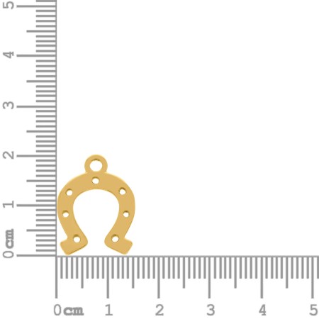 Pingente Ferradura Dourado 20mm