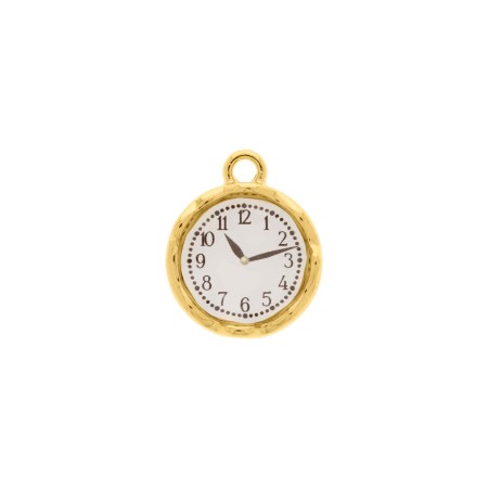 Pingente Relógio Dourado 21mm