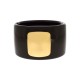 Maxi Bracelete Acrílico Marrom Oxidado com Dourado 70mm