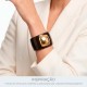 Maxi Bracelete Acrílico Marrom Oxidado com Dourado 70mm
