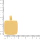 Pingente Dourado para Colar com Argola 54mm