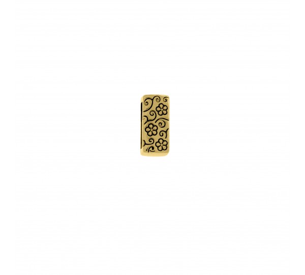 Passador Retangular Floral Ouro 14mm