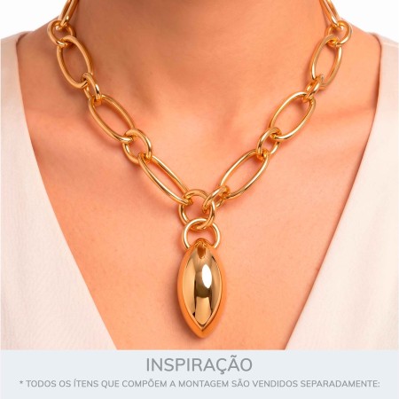 Passador Dourado Navete 30mm