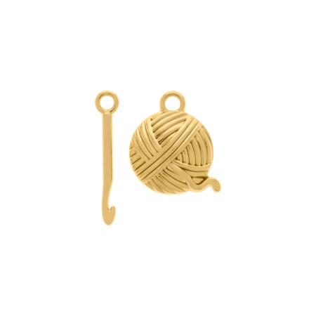 Conjunto de Pingentes Crochê Dourado