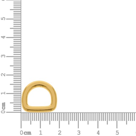 Meia Argola Injetada Ouro 13mm