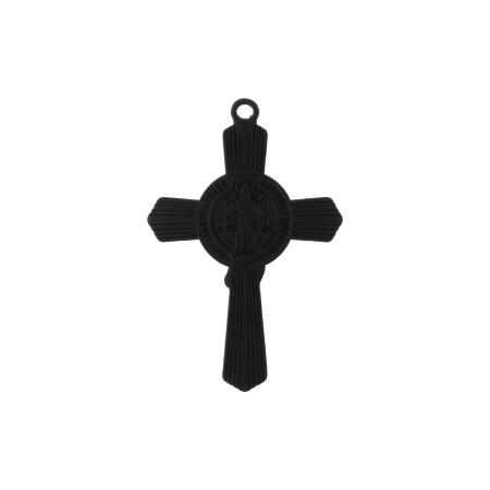 Pingente Crucifixo São Bento Preto 51mm